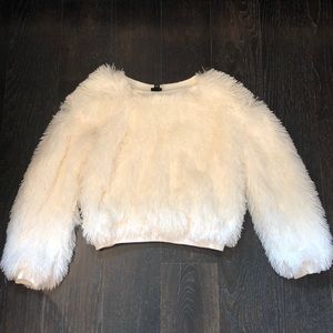 art class Shirts & Tops - Girls White furry sweater art class Shirts & Tops - Girls White furry sweater